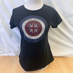 Marvel What If Captain Carter Shield Black T-shirt Women’s Medium Cotton New